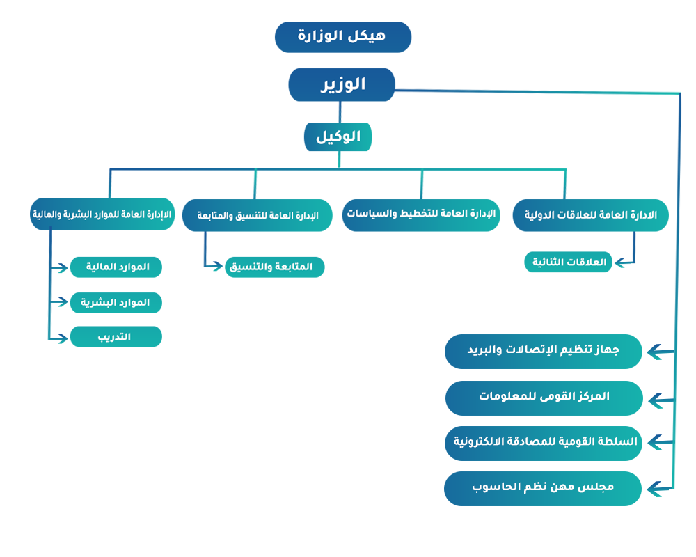 الهيكل الادراى او التنظيمى